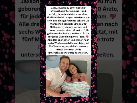 🔴Ein Wunder in Millionen Gina bringt seltene eineiige Drillinge zur Welt 💫👶👶👶