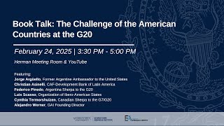 Book Talk: The Challenge of the American Countries at the G20