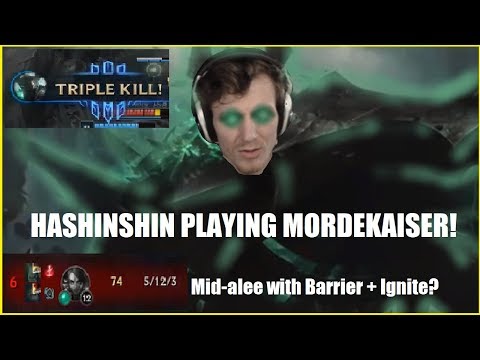 Hashinshin: Adding MORDEKAISER to his champ pool? Trying to carry trolls!