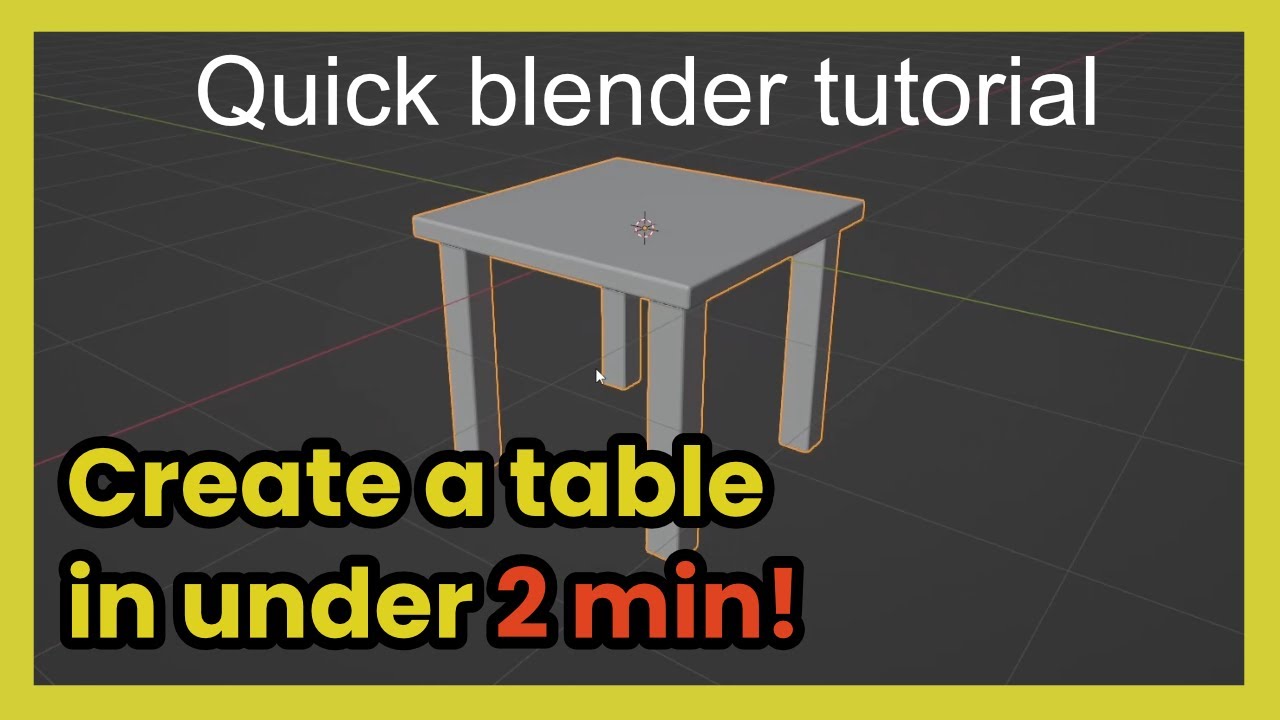 Create a table in Blender in less than 2 minutes (beginner friendly)