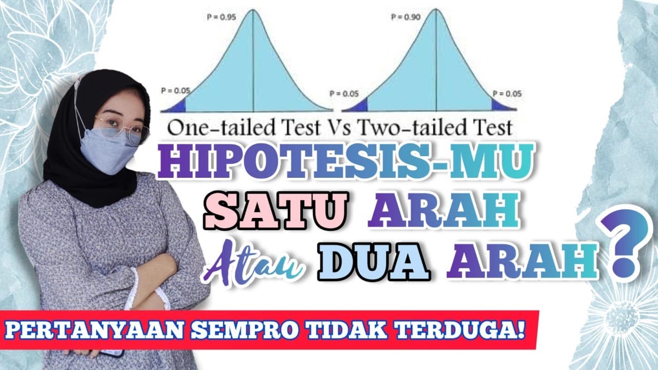 BEDANYA HIPOTESIS SATU ARAH DAN HIPOTESIS DUA ARAH | One Tailed & Two Tailed Test #StudywithTika