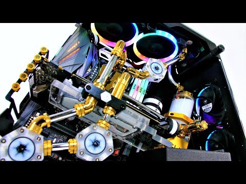 $5600 Ultimate High End Water Cooled Gaming PC Build | Crazy Time Lapse
