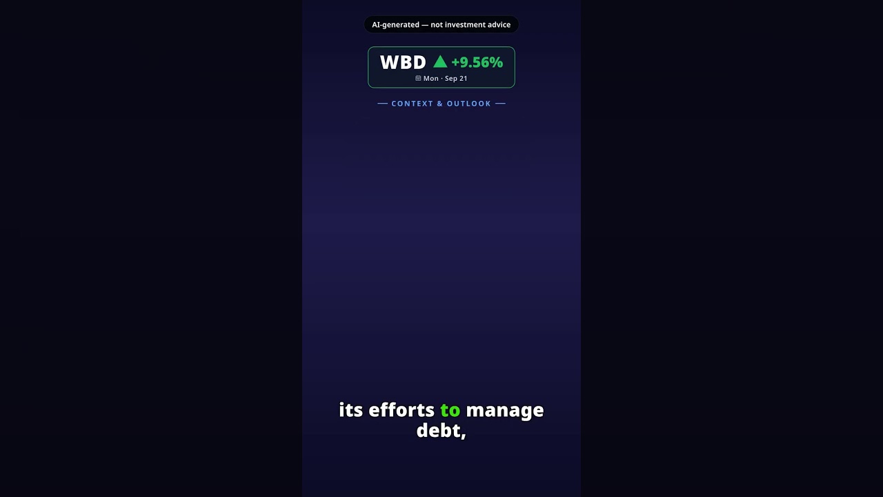¿Por qué acelera la acción de Warner Bros. Discovery hoy? WBD +9.56%