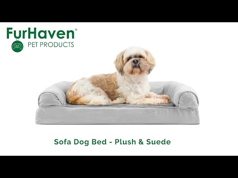 FurHaven Quilted Orthopedic Sofa Pet Bed - Silver Gray (Medium) Video