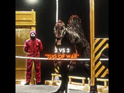 2vs2 Tug of war - Indominus Rex X Drex edit | FUNK SIGILO (ULTRA SLOWED) #Edit #JurassicWorld