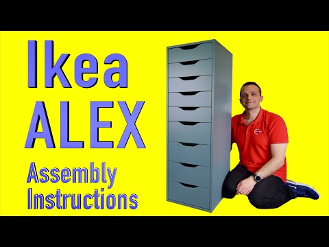 Ikea ALEX Комод с 9 ящиками Инструкция по сборке