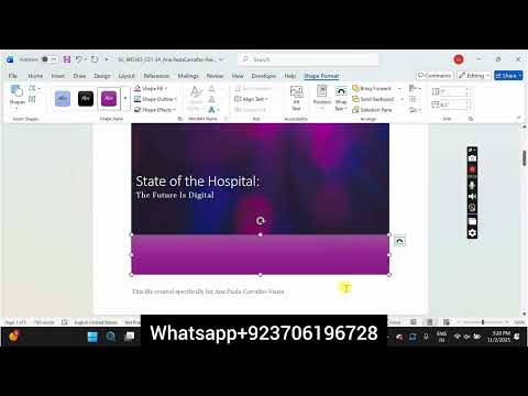 Shelly Cashman Word 365 | Modules 1-3: SAM Capstone Project A Mount WellsMedical Center