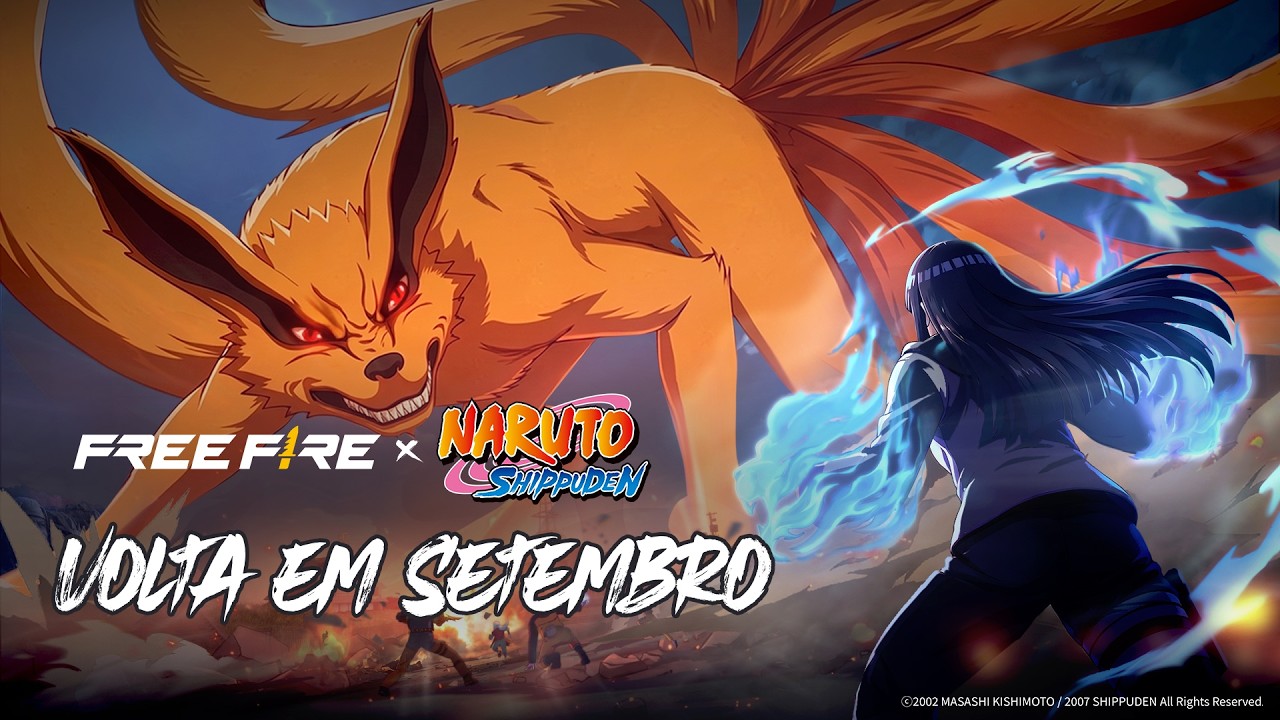 FREE FIRE x NARUTO SHIPPUDEN VOLTA EM SETEMBRO DE 2026!