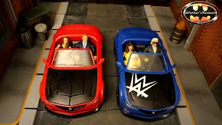 Mattel Wrestling Wrekkin' Slam Mobile Blue Amazon Exclusive 1:12 Action Figure Vehicle Car Review