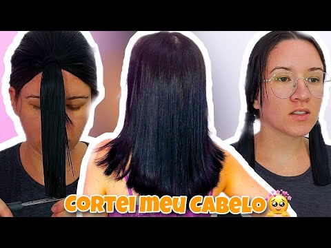 CORTEI MEU CABELO SOZINHA 💇🏻‍♀️🤦🏻‍♀️| Ana Claudia