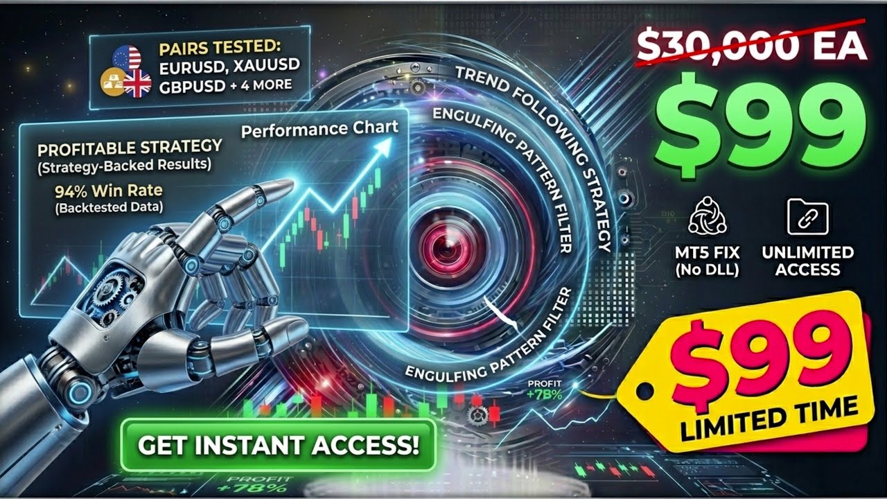 EYES STORM EA MT5 FIX (No DLL) | Best Forex MT5 EA 2026 | $30,000 Trend Bot for $99 📈