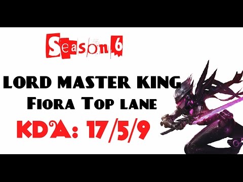 Korea Challenger LOL - LORD MASTER KING - Fiora Top lane (Mar 22, 2016)