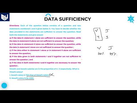 Data sufficiency | Percentages Ratios | Part 21 | Bharath Kumar