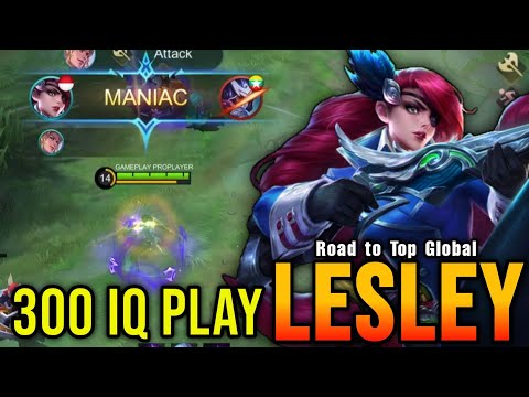 18 Kills No Death!! Sidelane Lesley 300 IQ Play - Road to Top Global Lesley Gameplay #1 ~ MLBB