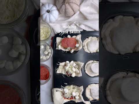 Making Pizza Skulls For Halloween