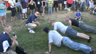 preview picture of video 'Another Pushup Contest in Hillsborough, NH'