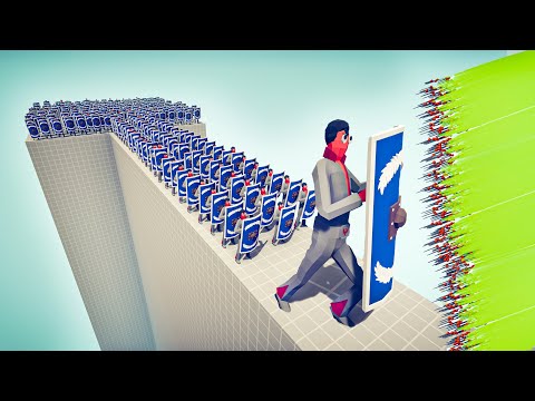 CAN 100x ELVIS PRESLEY SHIELD CROSS THE BRIDGE? - Totally Accurate Battle Simulator TABS