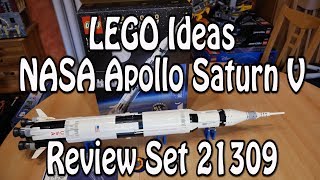 Review: LEGO NASA Apollo Saturn V Rakete (Ideas Set 21309 deutsch in 4K)