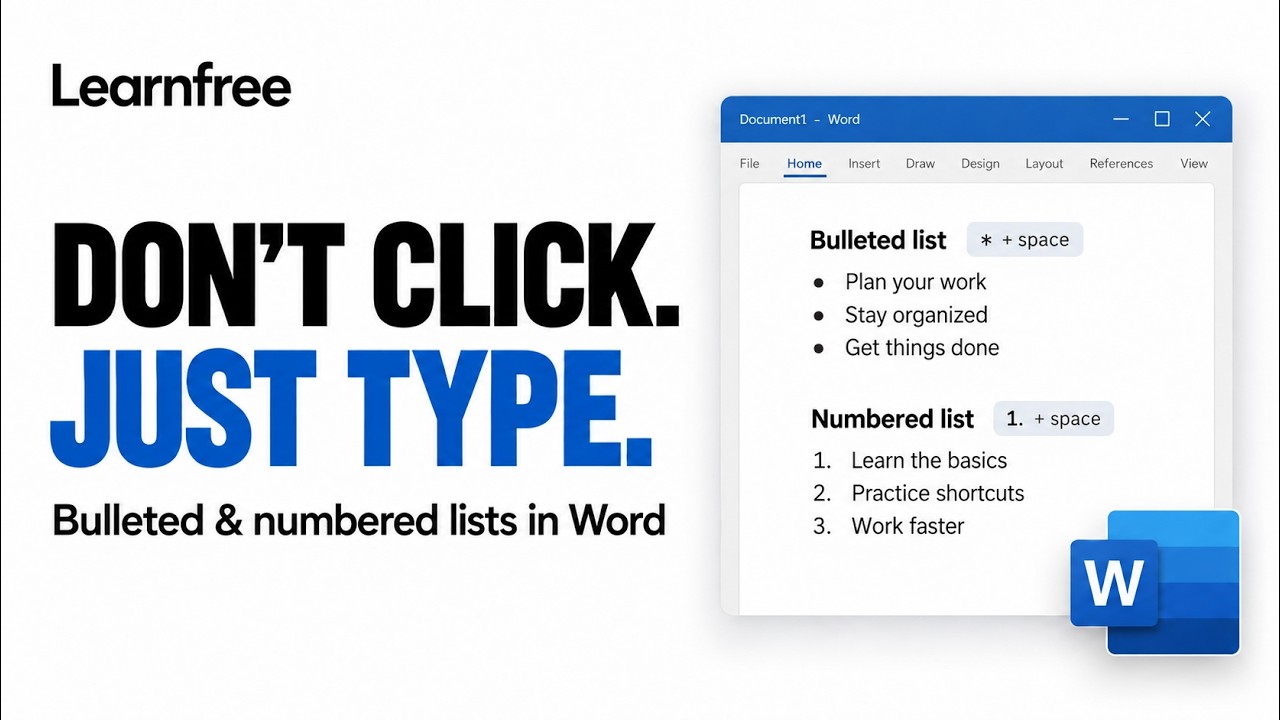 Create Bulleted & Numbered Lists Faster in Word