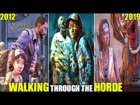 Clementine, Lee & Others Walking Through The Horde Moments In The Walking Dead Series (2012-2019)