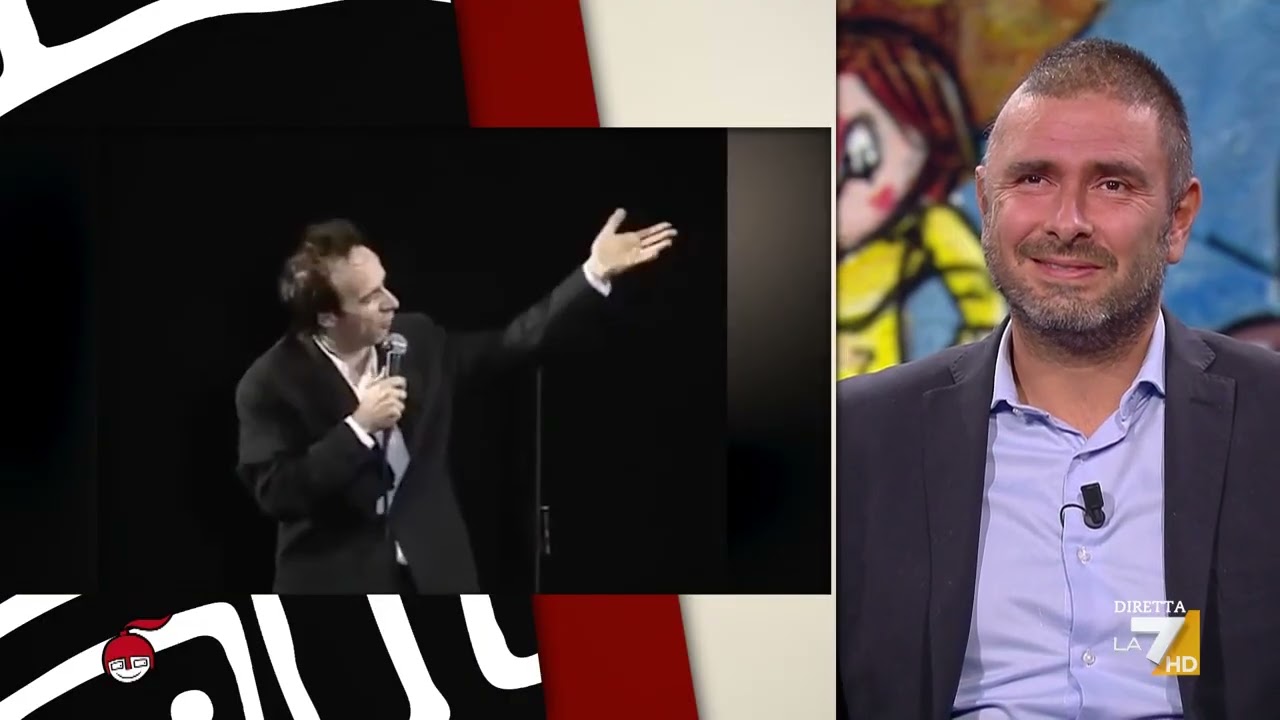 Di Battista guarda e commenta la clip di Benigni sulle cose buone fatte da Mussolini
