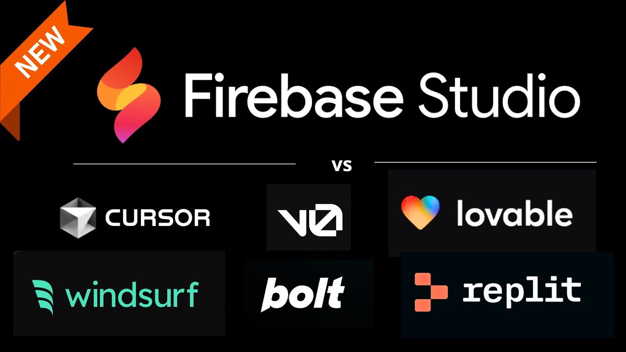 NEW Firebase Studio vs Replit, Windsurf, Cursor, v0, Bolt, Lovable