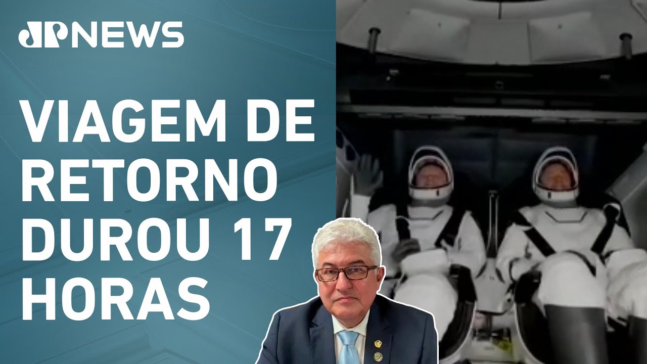 Marcos Pontes analisa volta de astronautas que ficaram 9 meses presos na Estação Espacial