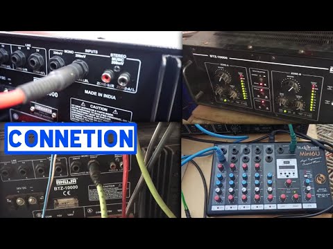 Ahuja btz10000 amplifier Connection full review |mixer, amplifier connection kaise kare.?