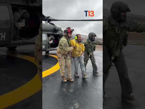 Helicóptero Black Hawk rescató a seis personas aisladas en Combarbalá