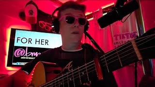FOR HER - TRIPPIE REDD, REMA // NDA GUITAR TUTORIAL (BEGINNER LESSON)