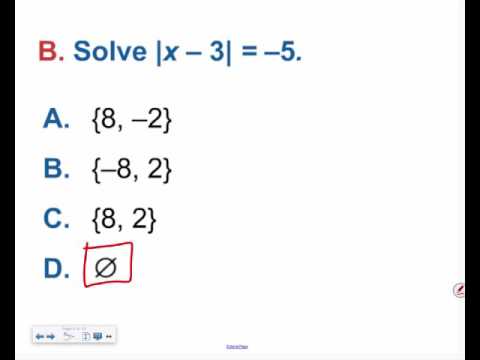 Algebra: 2-5 Solving Equations Involving Absolute Value