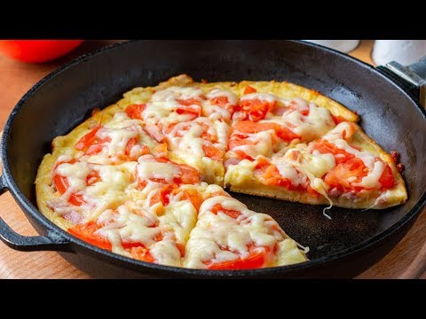 Pizza in the pan! Quick pizza recipe in 10 minutes!