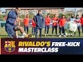 Rivaldo Shares Free Kick Expertise With Barça B
