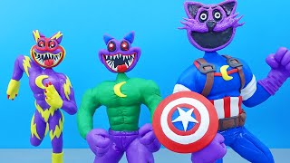How to make CATNAP Mixed Captain America Avengers 🎪 Smiling Critters Poppy Playtime 3 Polymer Clay