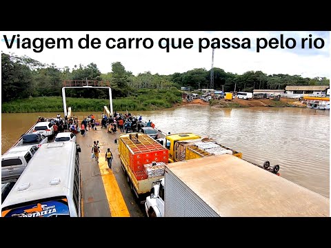 Car trip from Santarém to Monte Alegre, in Pará, passes by the Amazon River