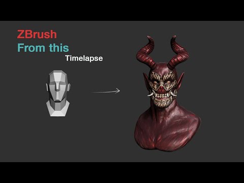 how to Sculpting Demon timelapse in ZBrush