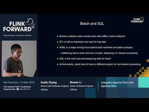 Integrate Flink with Hive Ecosystem - Xuefu Zhang & Bowen Li