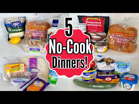 5 EASY No-Cook Summer Meals | Quick & Refreshing Lunch & Dinner Recipes