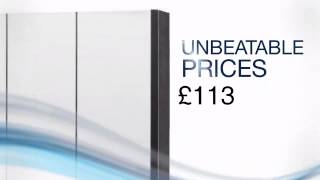 Premier 900mm 3 Door Ebony Minimalist Mirror Cabinet VTY057 - jtspas.co.uk