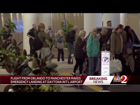 Emergency plane landing at Daytona Beach International Airport