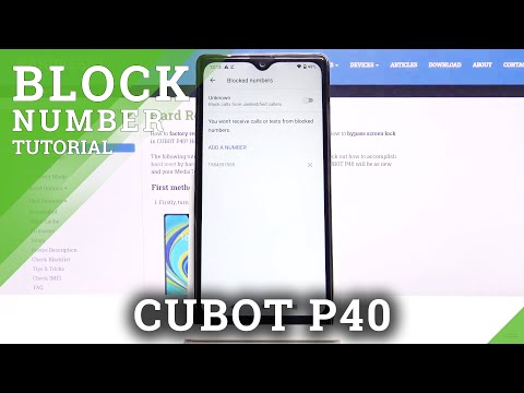 How to Block Number in CUBOT P40 – Block Contact