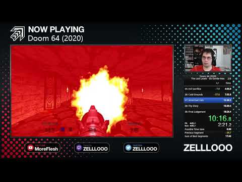 Doom 64 (2020) Lost Levels Speedrun - Be Gentle-Max (16:53 RTA)