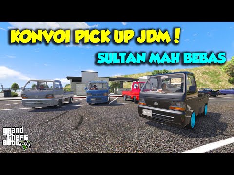 JDM SULTAN MAH BEBAS COOL PICK UP DRIFTING CONVOY - GTA V SULTAN UPIN IPIN SPECIAL