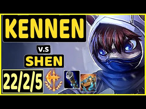 WUNDER (KENNEN) vs SHEN - QUADRAKILL 22/2/5 KDA TOP GAMEPLAY - EUW Ranked GRANDMASTER