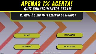 QUIZ| Será que Você Está entre os 1% que Dominam Estes Conhecimentos Gerais?