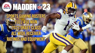 Madden NFL 23 - 2023 Draft Class - Full WR Ratings, Equipment and Attributes