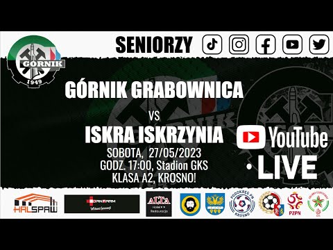 Mecz 22 kolejki Krośnieńskiej A klasy gr.2 ! GKS GÓRNIK GRABOWNICA  - ISKRA ISKRZYNIA 27/05/2023r.