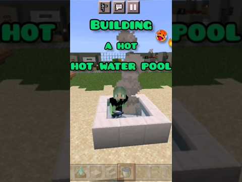 mobitube - Building a hot water pool in Minecraft 🔥💦 #minecraft #game #shorts