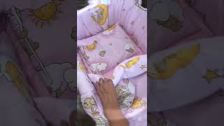 Proutěný košík pro miminko Mráček - růžová Scarlett