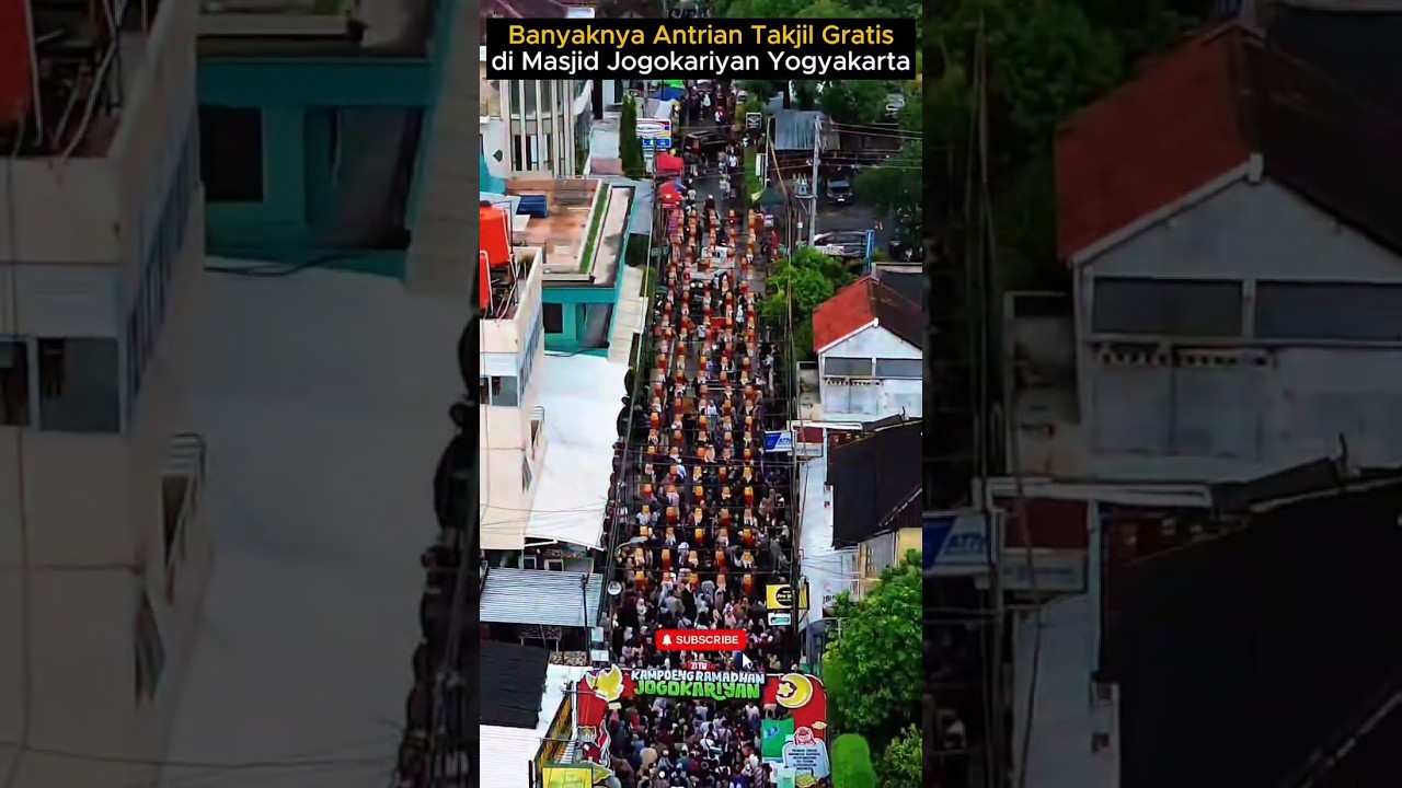 The Long Queue for Free Takjil at Jogokariyan Mosque Yogyakarta #uniqueinfo #worldinfo